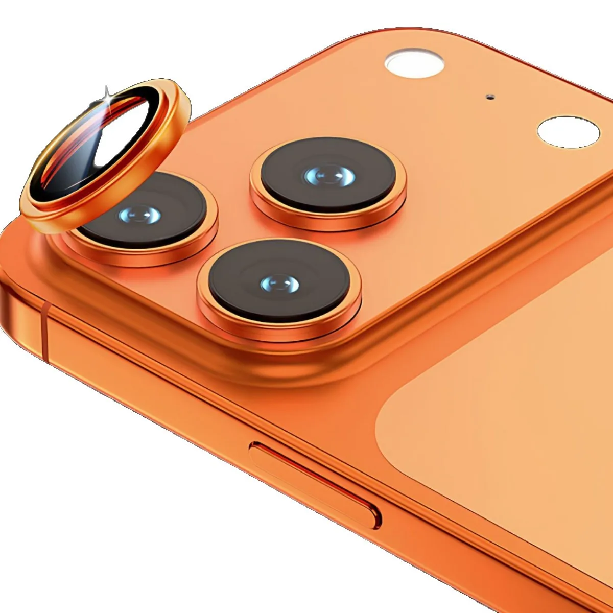 للهاتف 17 برو ماكس 17Air حامي عدسة الكاميرا امتزاز قوي معدن 9H الزجاج المقسى شاشة الكاميرا غطاء حماية كامل #5