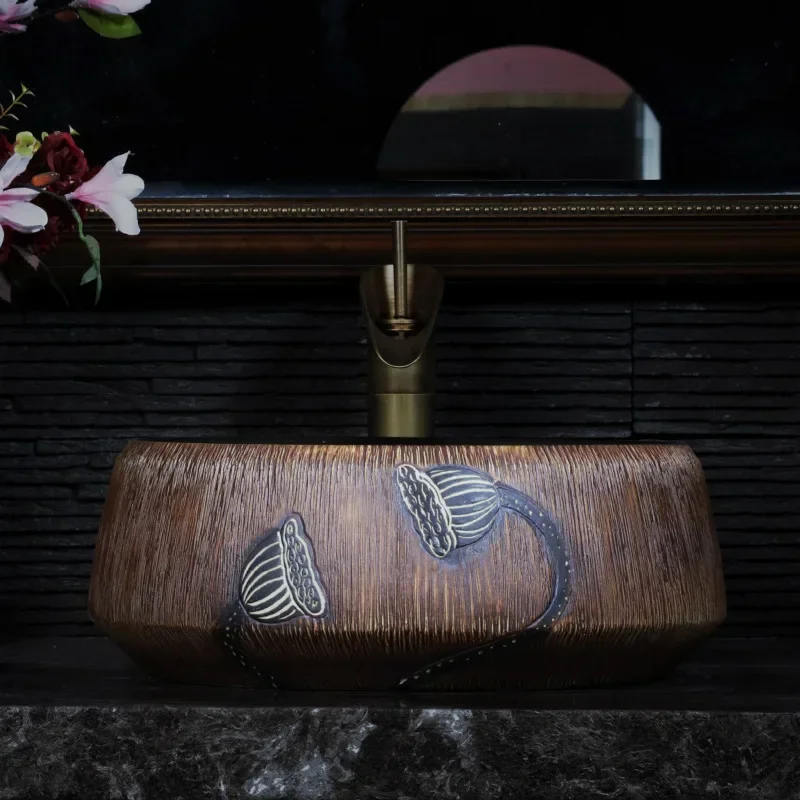 Lavabo Mesa Lavabo Retro Cerámica Lavabo Baño