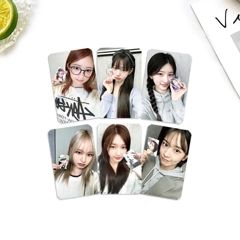 

Kpop WonYoung Selife Photo Cards 6pcs/Set WonYoung Gaeul Double Sides Printing Signature Card Korean Style LOMO Card Fans Gift