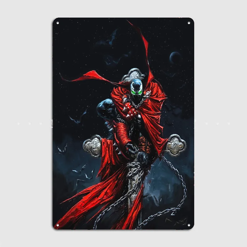 Spawn Standing on a Grave Marker Poster Metal Tin Sign Indoor Outdoor Home Decor Bar Custom Posters Wall Room Decorations