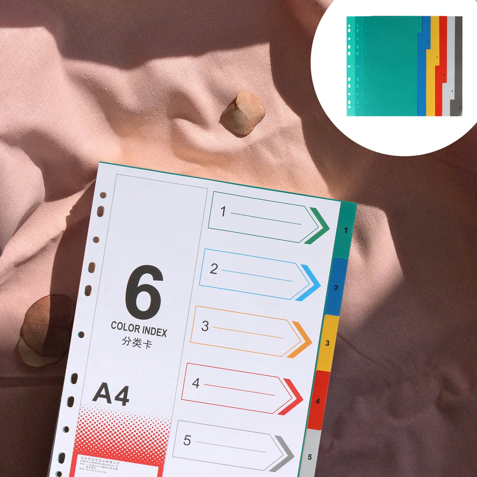 

24Pcs PP Binder Dividers with Insertable Tab Page Divider for Archives Index Notebook Memo Divider for Quick Document