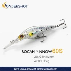 Wondershot A21 6cm 6.8g New model fishing lures 6color for choose wobblers minnow Artificial Hard Bait Pesca Tackle depth1.5m