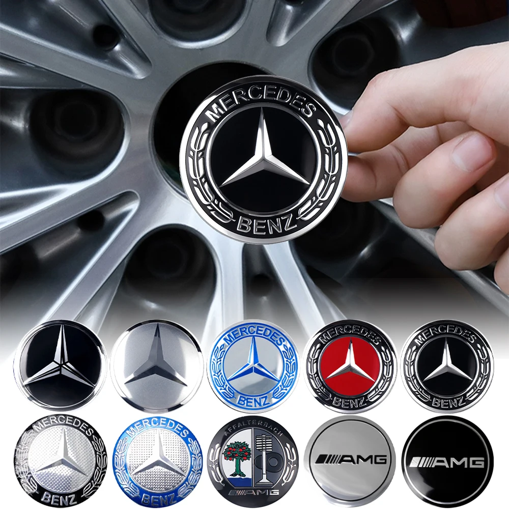 60/63/68mm Car Styling Wheel Center Covers Hub Caps Replacement Auto Emblem Cover For Mercedes Benz AMG W124 W202 W211 W212 W220