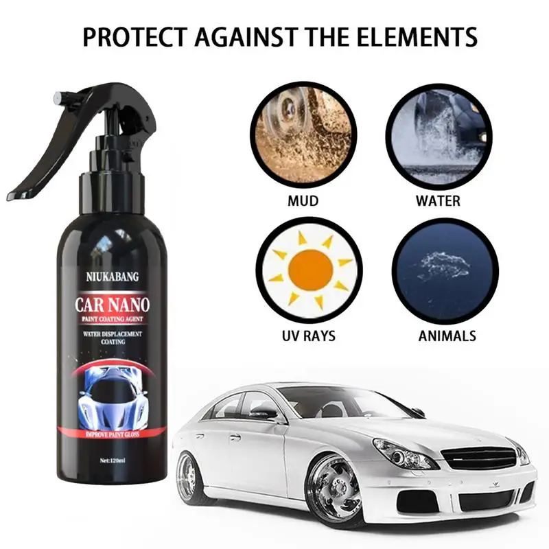 Espray de reparación de arañazos para coche, agente de revestimiento brillante, capa de cerámica para automóvil, 120ml