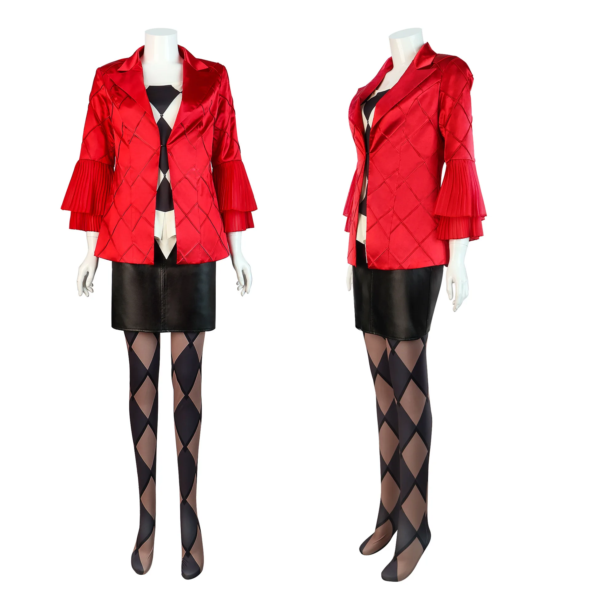 

Joker Gaga Movie Cosplay Costume Red Suits Woman Halloween Cosplay Harley Clothing