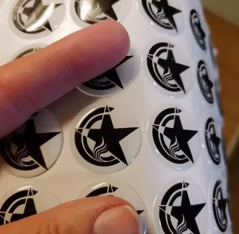 

100Pcs Customized label stickers, epoxy resin packaging, waterproof labels, transparent epoxy dome stickers
