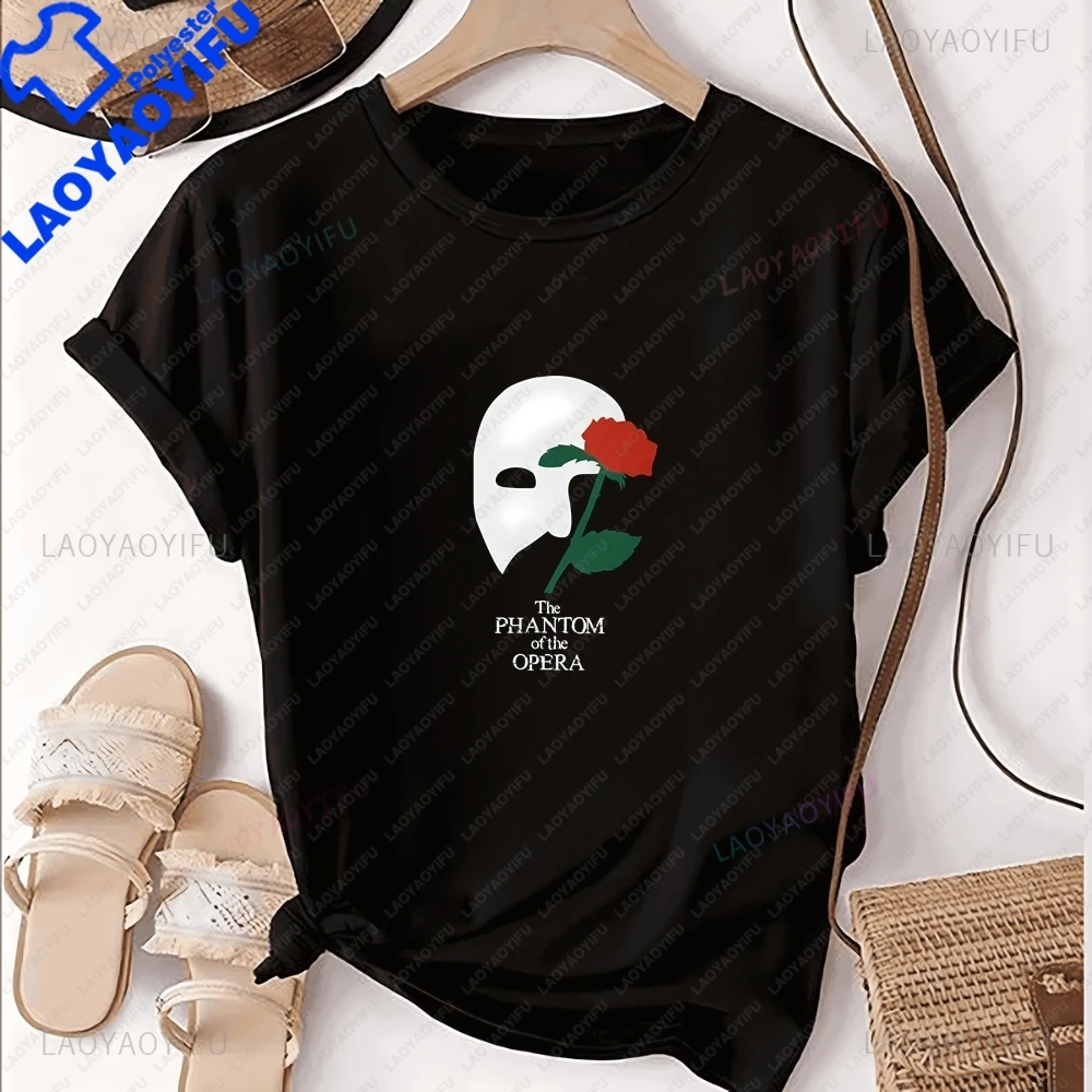 Musical -THE PHANTOM OF THE OPERA: Summer Trendy Sleeves, Unisinc-use Shirts, Patterned Large T-shirts