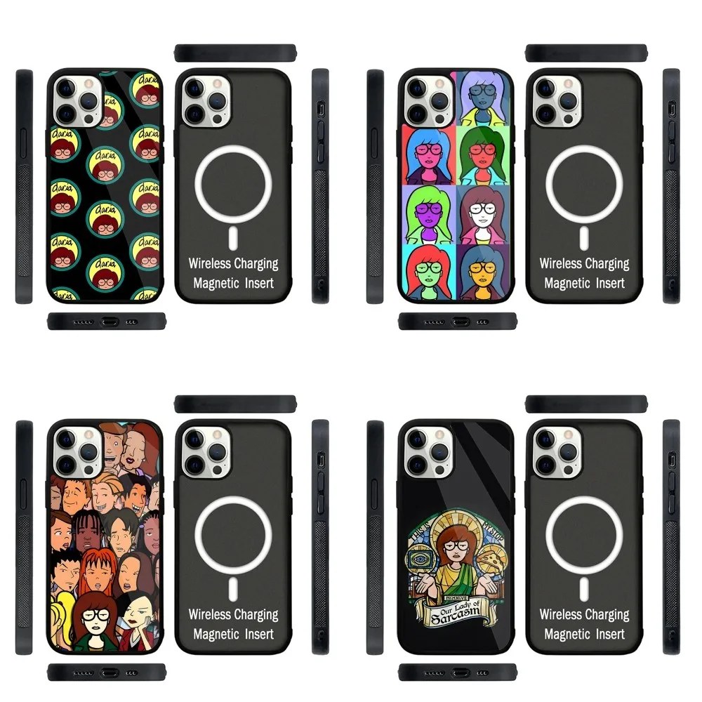 Cartoon D-Daria  Phone Case Strong Magnetic For IPhone 15,14,13,Pro,Max,Plus,11,12,Mini For Magsafe Wireless Charging