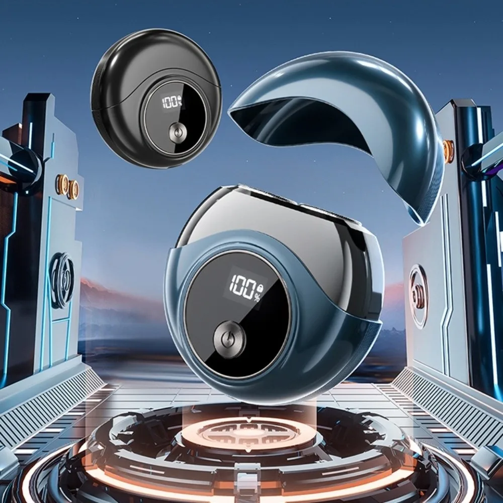 ماكينة حلاقة كهربائية صغيرة UFO برأس مزدوج غطاء مغناطيسي ماكينة حلاقة دوارة IPX7 مقاومة للماء قابلة لإعادة الشحن ماكينة حلاقة اللحية هدية للرجال #2