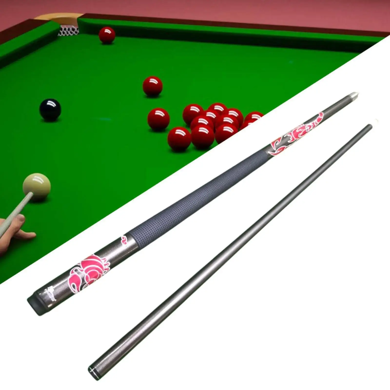 

1/2 разделенный бильярдный кий, портативный стержень для подарка мужа, легко устанавливается