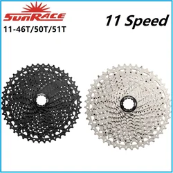 SunRace 11 Speed CSMS8 CSMX8 11-46T 11-51T  Wide Ratio Bike Cassette Mountain bicycle Freewheel