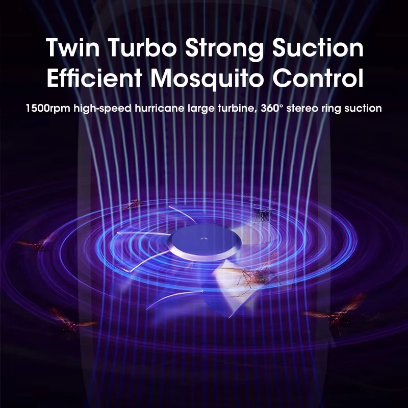 Efficient USB Powered UV Photocatalyst Mosquito Killer Lamp Electronic Insect Zapper Bug Trap for Home Office Indoor Use - view 5