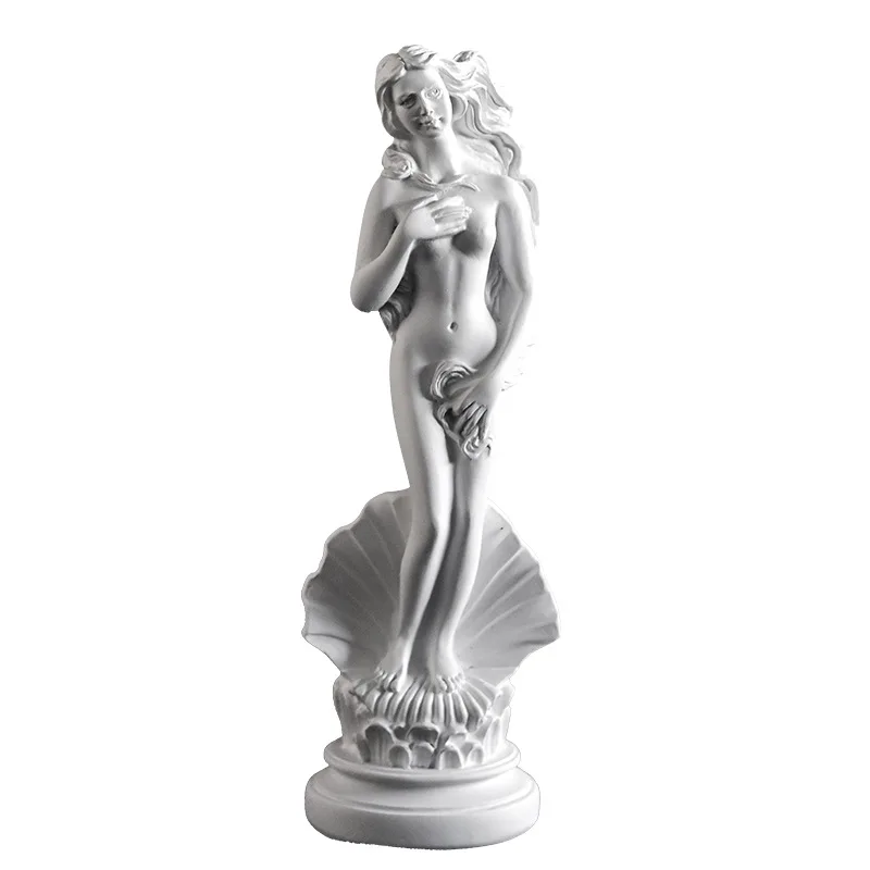 Birth of Venus Aphrodite Resin Statue Greco-Roman Goddess Figurine Tabletop Ornament Home Shelf Desktop Decor Craft Gift