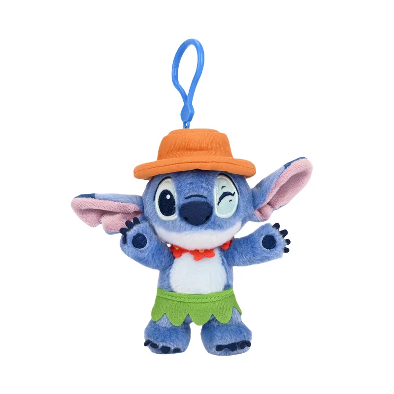 Disney stitch brinquedo de pelúcia bonito dos desenhos animados anime boneca chaveiro mochila pingente saco pingente aniversário das crianças presente natal