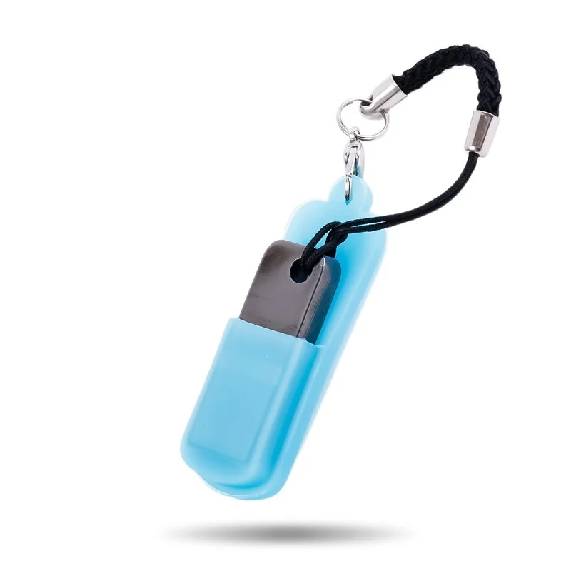 Funda de silicona portátil para memoria USB, carcasa protectora con cordón, resistente al agua, 50x18x7mm