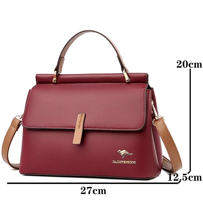 Fashion women Leather bags women Shoulder Bag handbags for women 2024 Crossbody bag famous brand Cowhide Female bag Sac a main