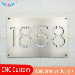 Laser Cutting Service Usinage Precision CNC Custom Aluminium Steel House Number Sign Enclosure Parts Mechanical Forming Bending