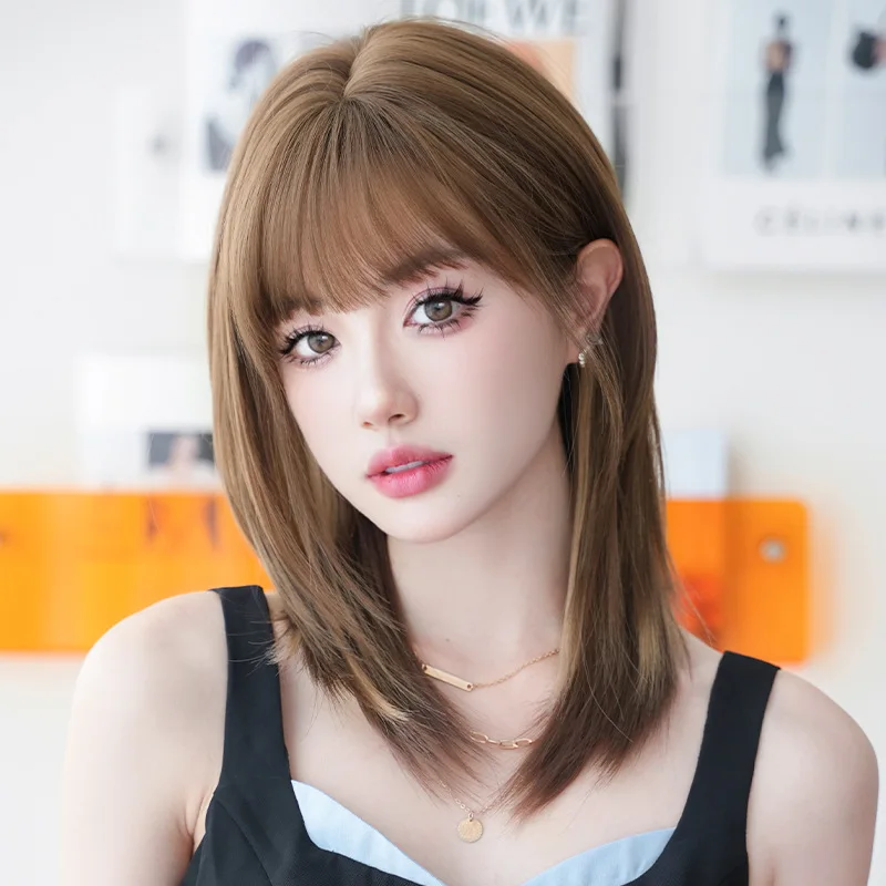 

Women Synthetic Long Straight Layered Wig Natural Looking Full Head Highlighted Heat Resistant for Party Date Daily Fashion