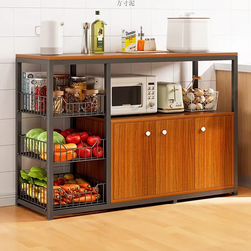 Kitchen storage rack Floor-to-ceiling multi-layer household cabinet Multifunctional cabinet Locker