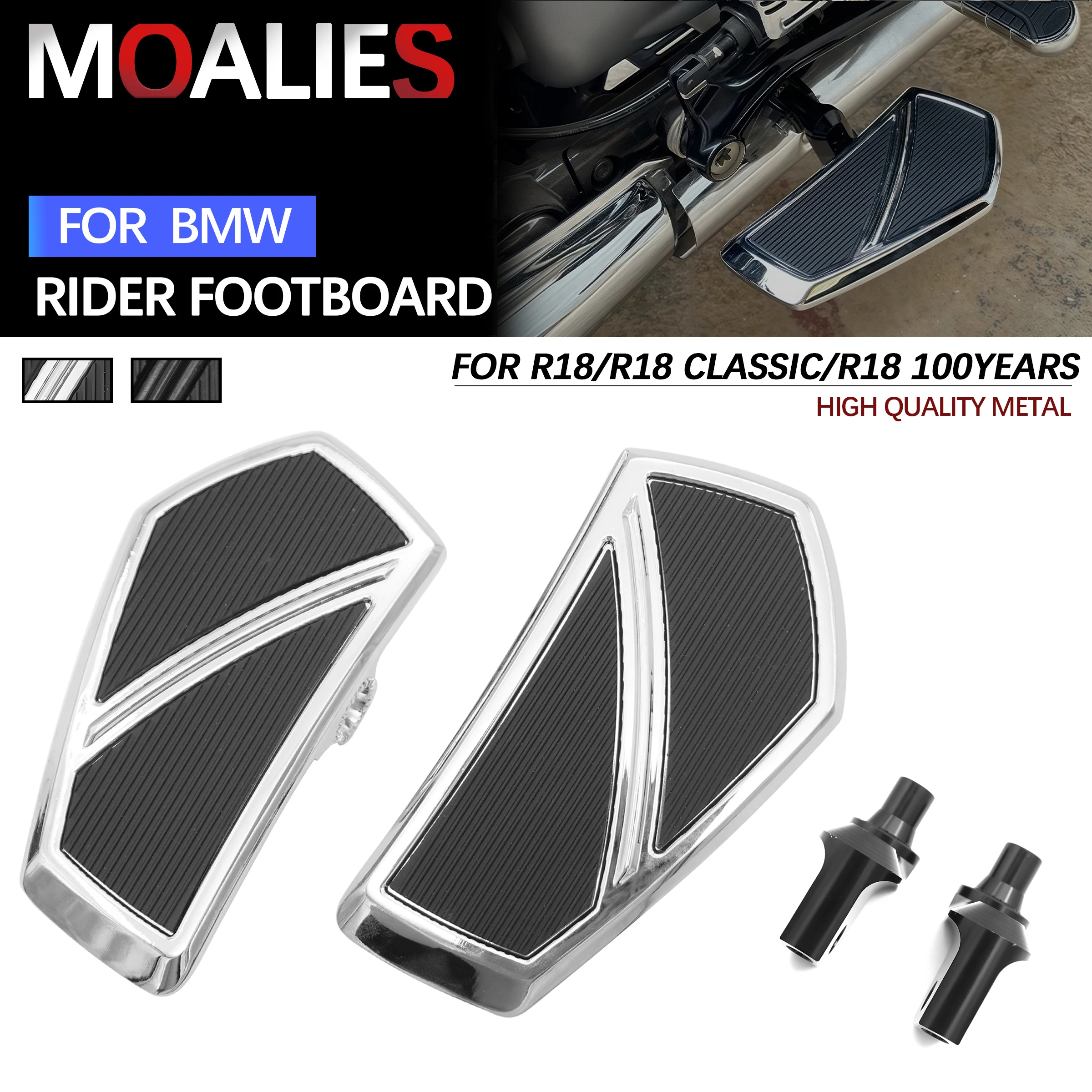 

For BMW R18 Classic R 18 100 Year 2020 2021 2022 2023 2024 Phantom Driver Footboard Rider Floorboard Front Footpeg Wide Footrest