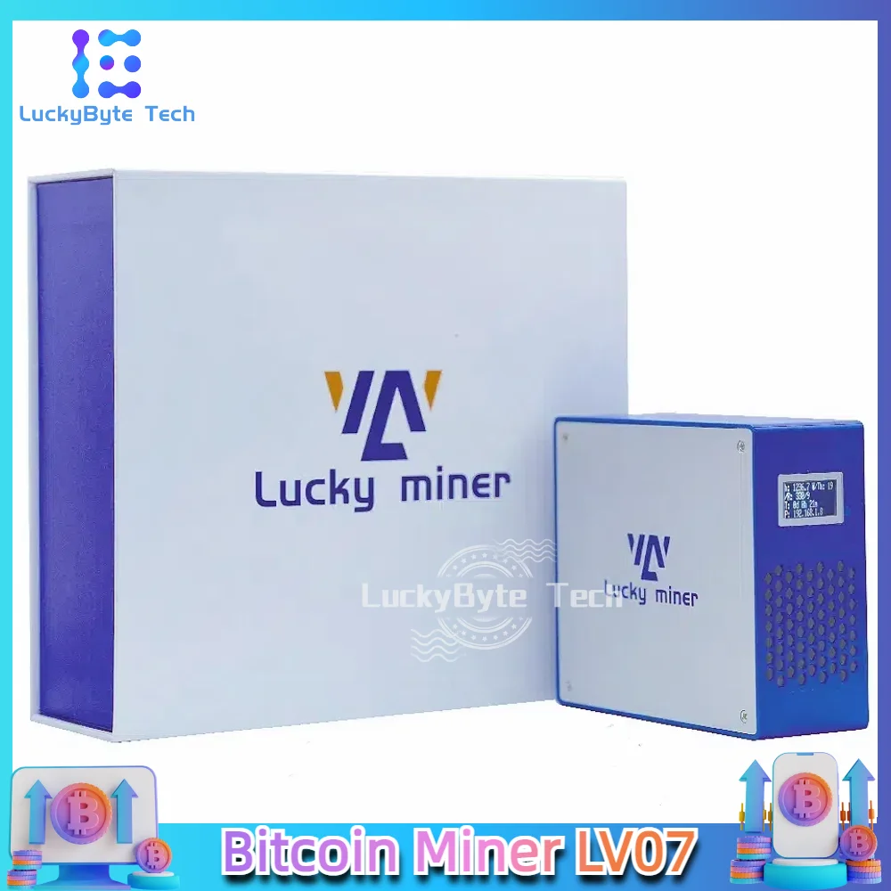 Роботизированный добыватель Lucky Miner LV07 1TB GH/S SHA256, Роботизированный добыватель биткоинов V7 BTC BCH BSV DGB BM1366, аксессуары, эфир