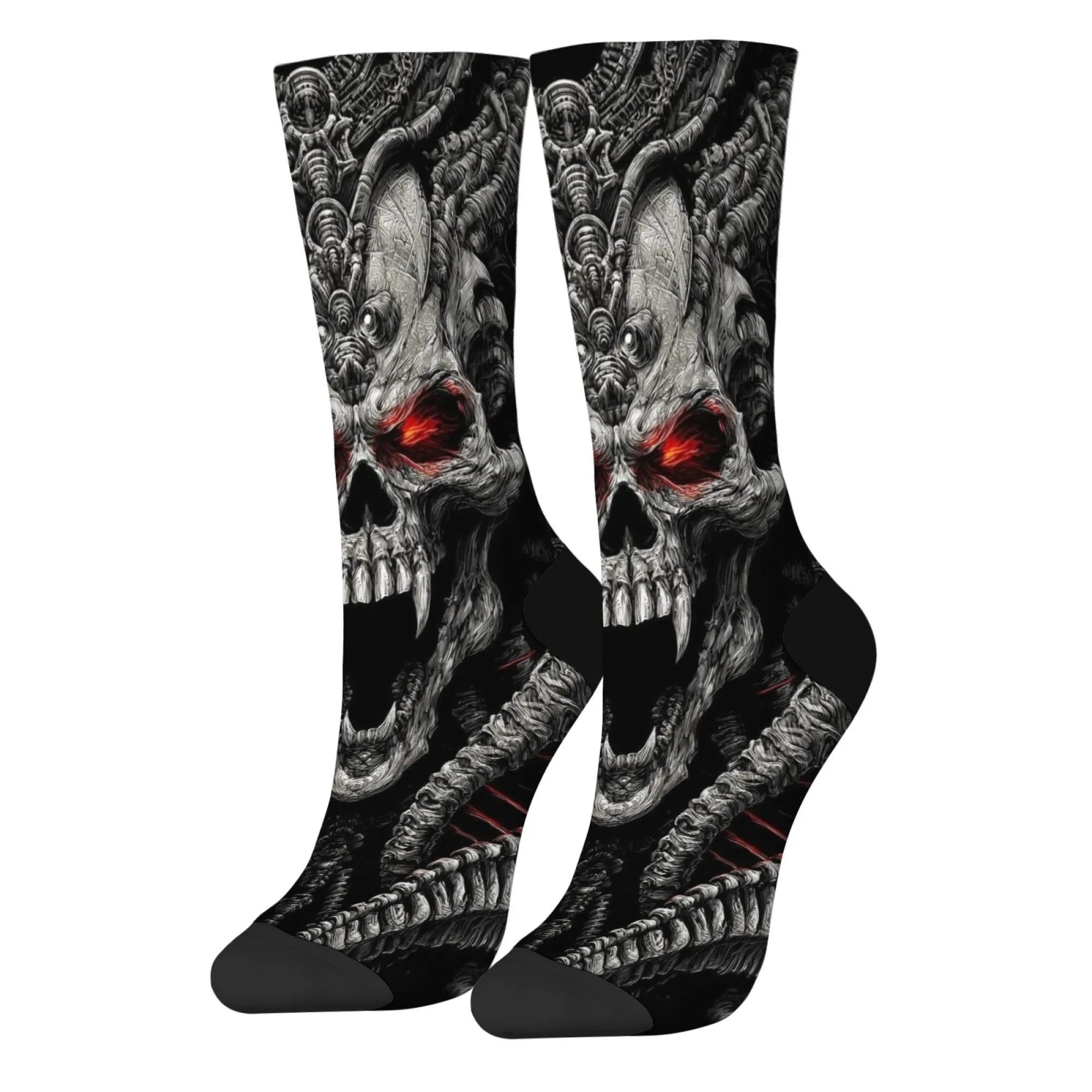 Cthulhu Dark Skull Demon Men's Socks Retro Style Crazy Street Casual Hip-Hop Trend Socks Gift Novelty Funny Compression Socks