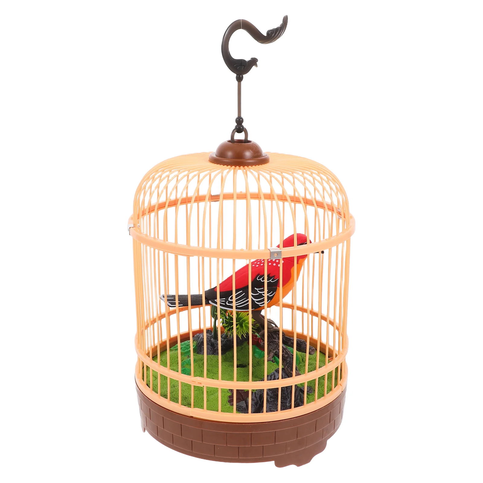 Electric Sound Activated Bird Cage Educational Plaything for Kids Musical Toys Decor Plastic Funny Induction