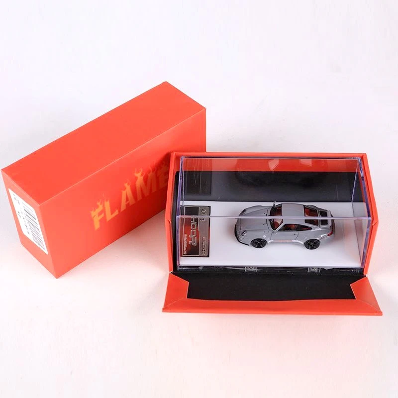 Mini 1:64 Flame Porsce 911 Gunther Werks 400R Alloy Car Model Limited Collection gift Set