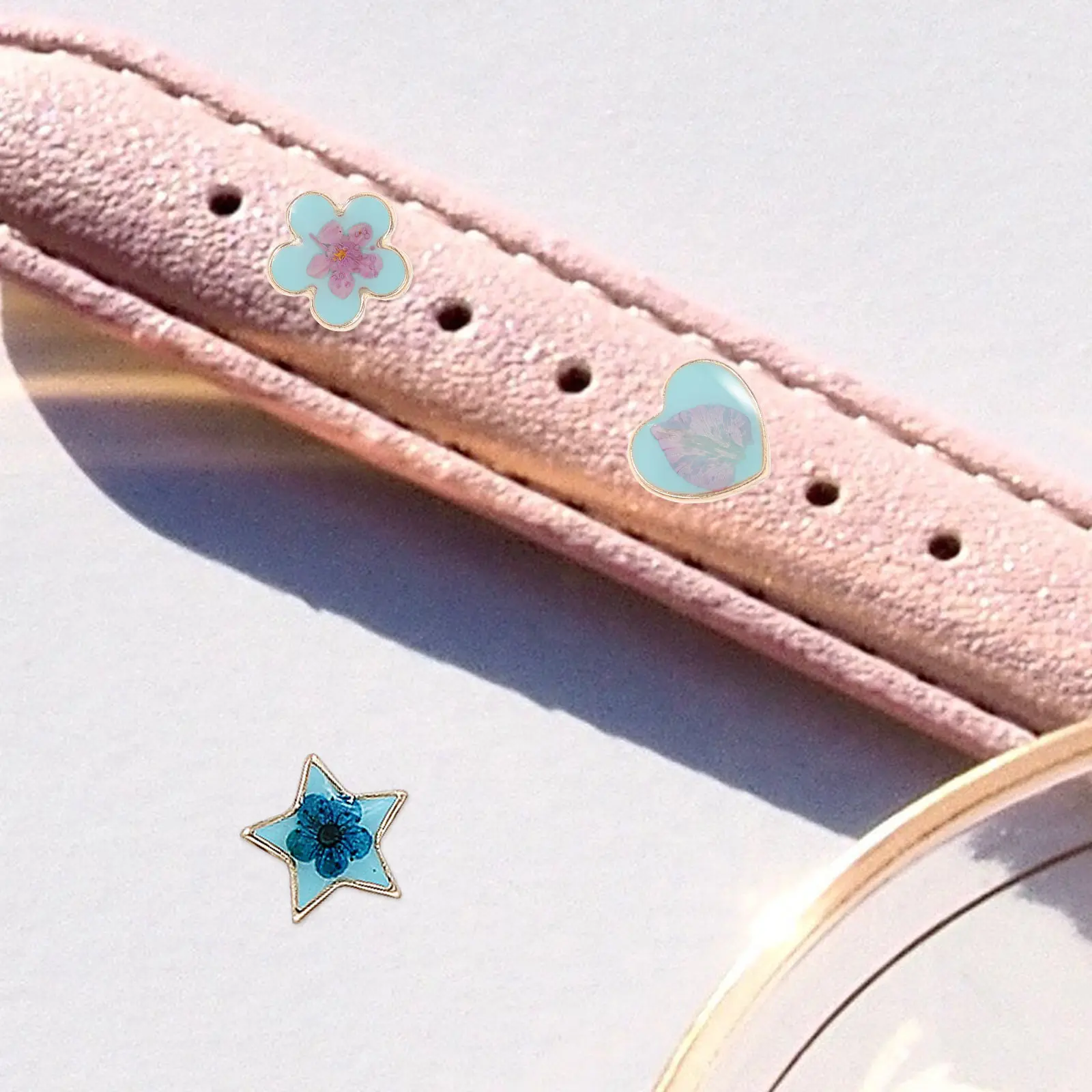 3 Pcs Smartwatch Accessories Nail Charms Small Watchband Decorative Connectors Delicate Compatible
