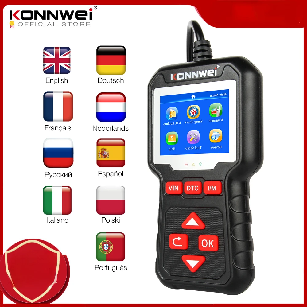 

KONNWEI KW320 Obd2 Car Scanner Obd Auto Tools Obd 2 Diagnostic Tool Professional Automotive Scanner Car Code Reader for Auto