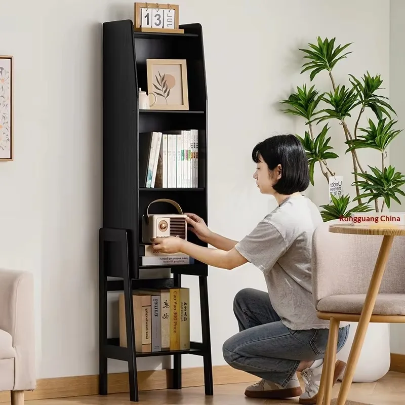 Simple Bamboo Modern Multi-functional Floor-standing Wall Storage Bookshelf Living Room Children's Home Use