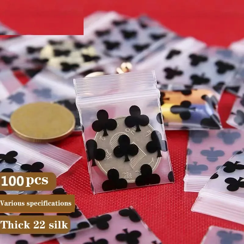 Cute Mini Plastic Zipper Bag Ziplock Bag Ziplock Pill Packaging Pouches Jewelry Food Boutique  Packaging Bags Multiple Sizes