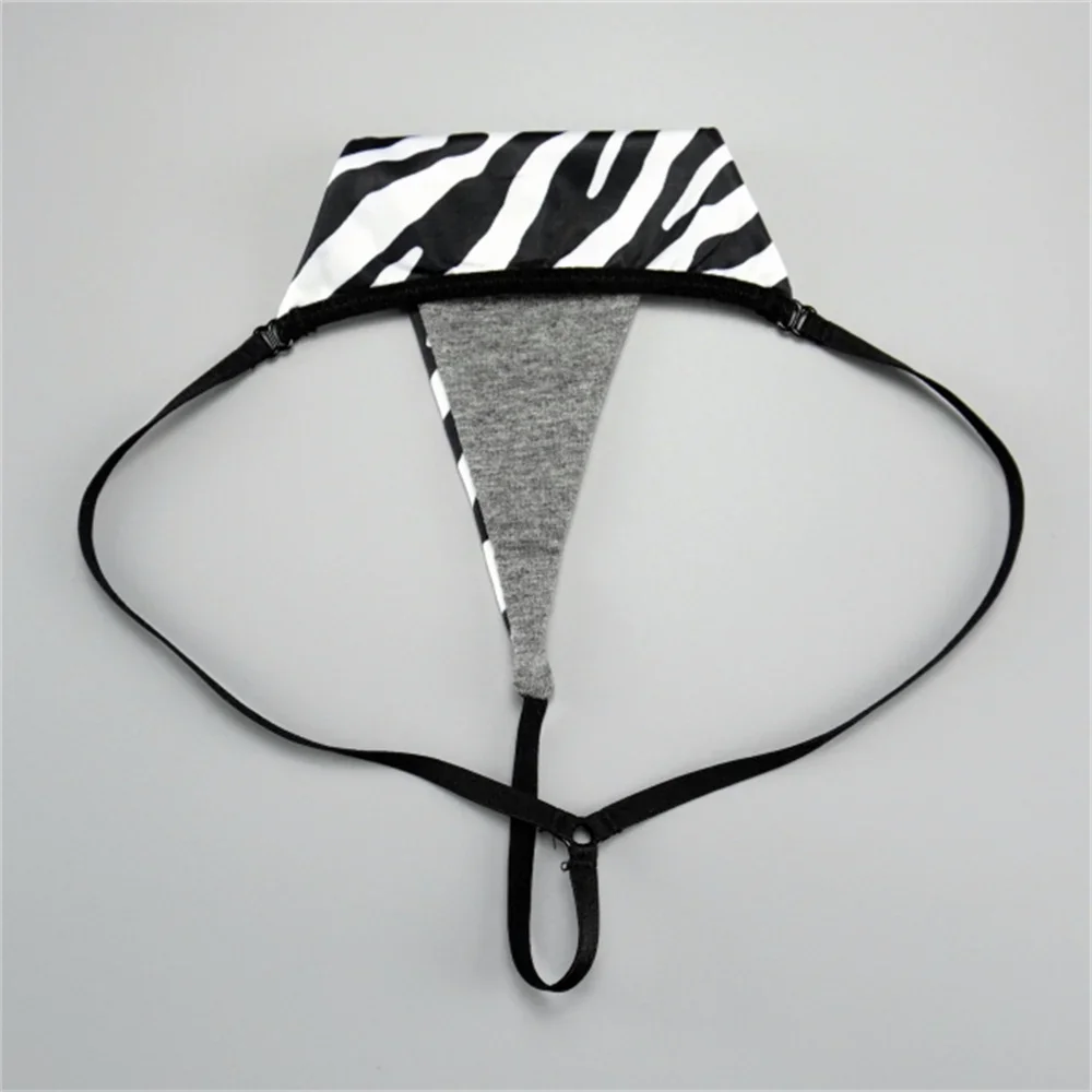 2 ks/sada dámských kalhotek s leopardím/zebrovým/maskáčovým potiskem, tričko na zádech, sportovní, dámské bezešvé bavlněné tanga, prodyšné, pohodlné - náhled 5