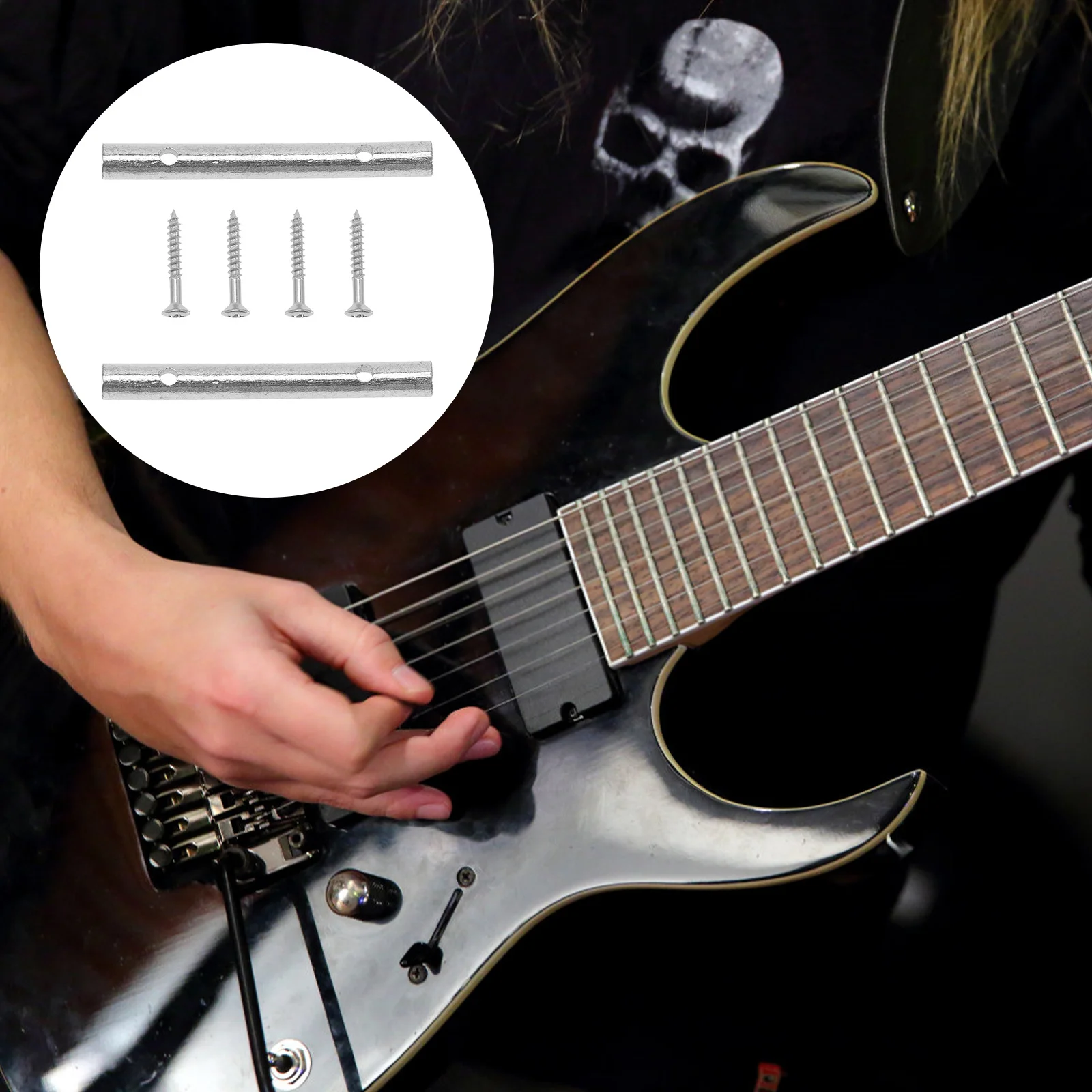 

2Sets High Quality Guitar String Tension Bars Strong Hardness Anti Deformation Design Easy Installation with Screws Compatible