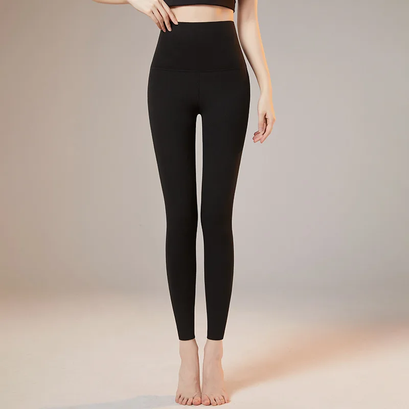 Double-sided Self-heating German Velvet Leggings 2025 Autumn Winter Thin Women's Wear Seamless High-waisted Tight Thermal Pants