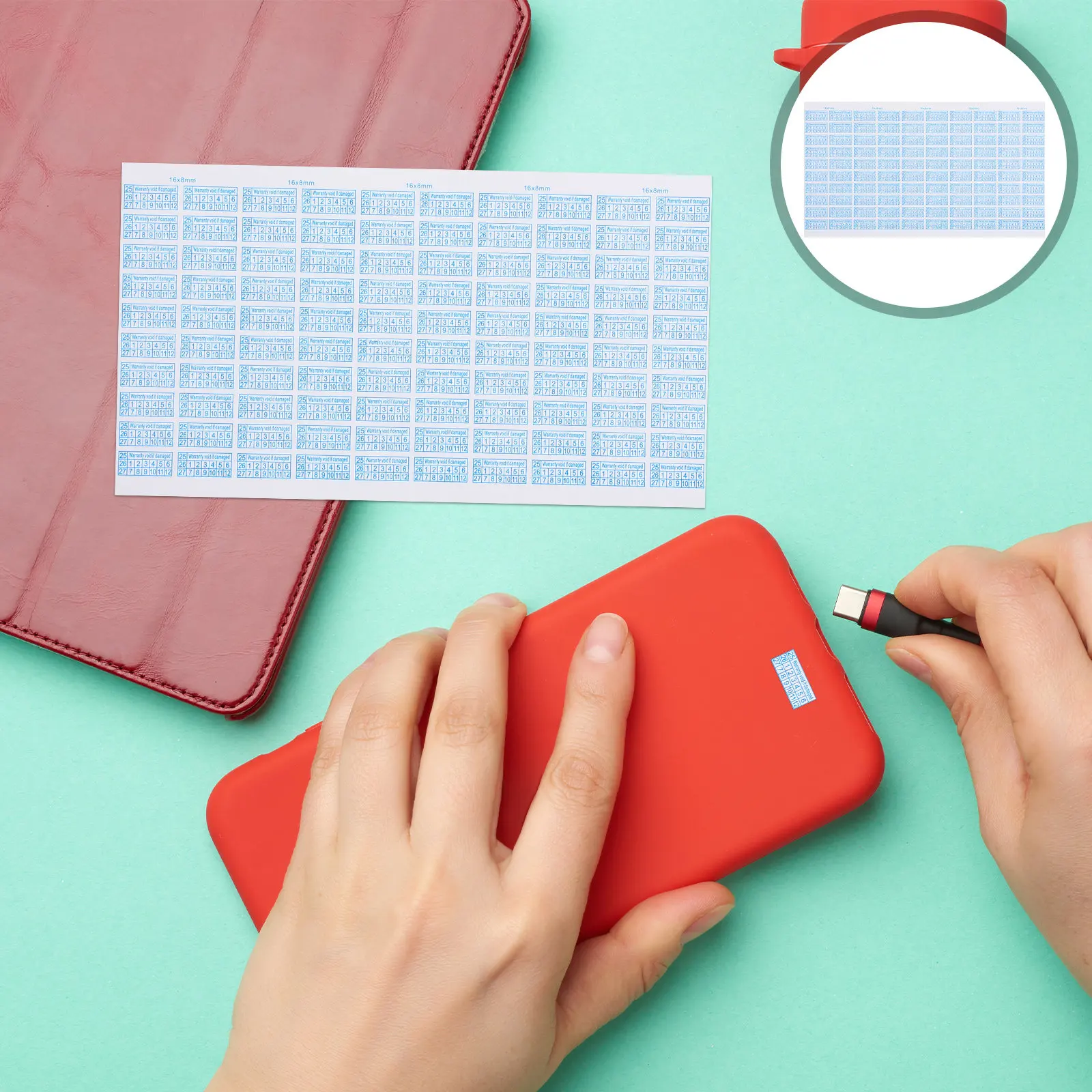 

500Pcs Security Seal Stickers Warranty Date Marked Tamper Proof Labels for Electronics Machinery Anti-Swap Protection Seals