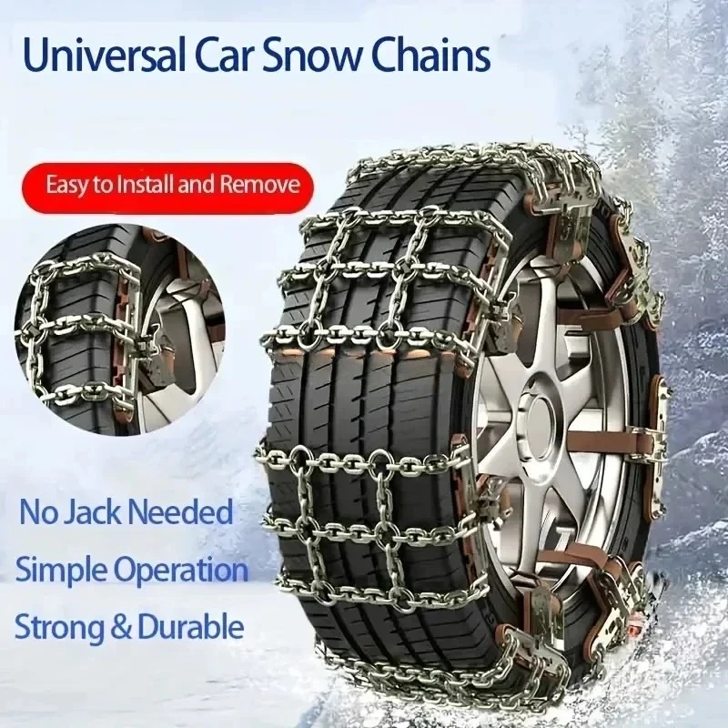 Car Tire Anti-skid Chain, Snow Emergency Anti-skid Chain, Sedan SUV, Ice Breaking Anti-skid Universal