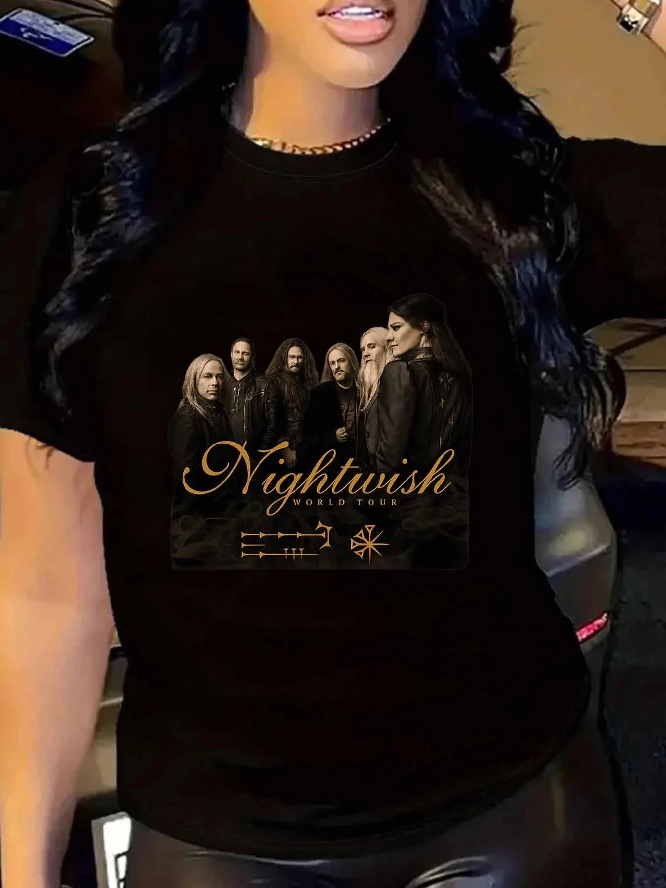 

【WY101977】Женская футболка больших размеров с английскими буквами и круглым вырезом с короткими рукавами, эластичными рукавами и модными принтами