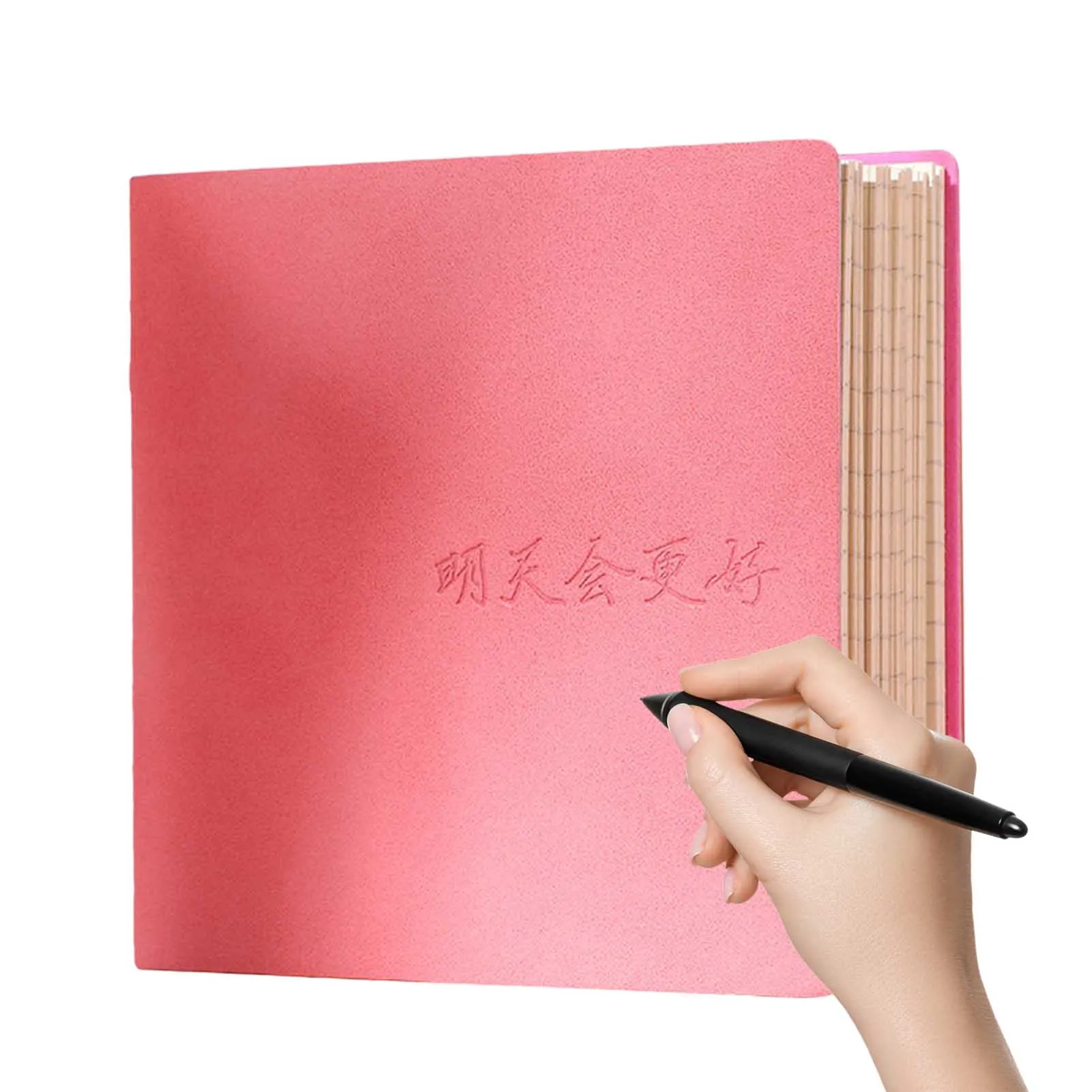 Portable Mini Pockets Notebook Classic Design Pink Color Girls Simple Notebook Suitable for Exquisite Thanksgiving Gift