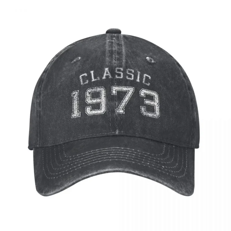 

Classic Born In 1973 Vintage Baseball Caps Classic Distressed Cotton 50 Years Old Headwear Unisex Outdoor Running Golf Caps Hat