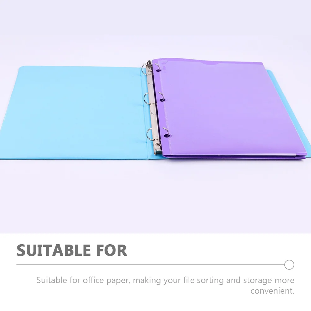 

6Pcs Plastic Document Folder Office File Organizer Double Pocket Files Storage Organizer Folders with Pockets