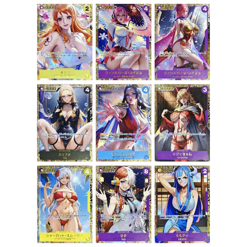 

9 шт./компл. One Piece Nami Yamato Boa Hancock DIY самодельная цветная флэш-карта аниме игровая коллекционная карта подарочная игрушка 63*88 мм