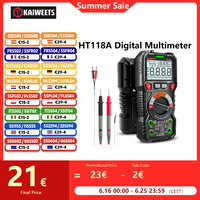 KAIWEETS HT118A Digital Multimeter Ture RMS Auto Range Multimetro 1000V 10A AC DC Ohm Hz NCV Live Voltage Temperature Meter