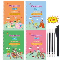 German Magic Books for Children Alphabet Reusable Handwritten Magic Notebook Writing for Calligraphy Set Montessori Copybook