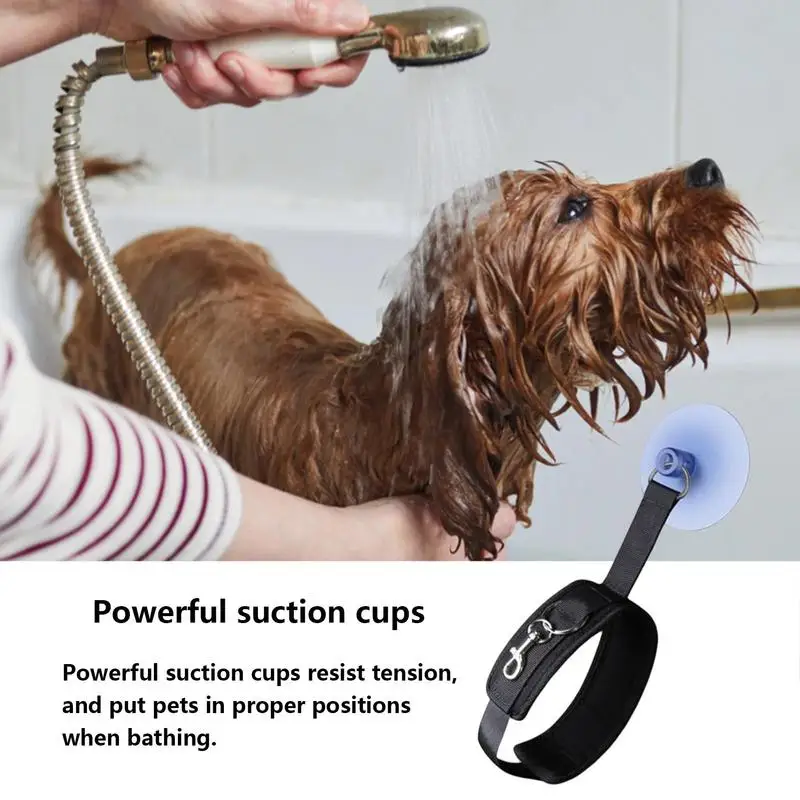 Suction Cup Hooks For Pet Tether Straps Leash Attaching Dog Bathing Restraint