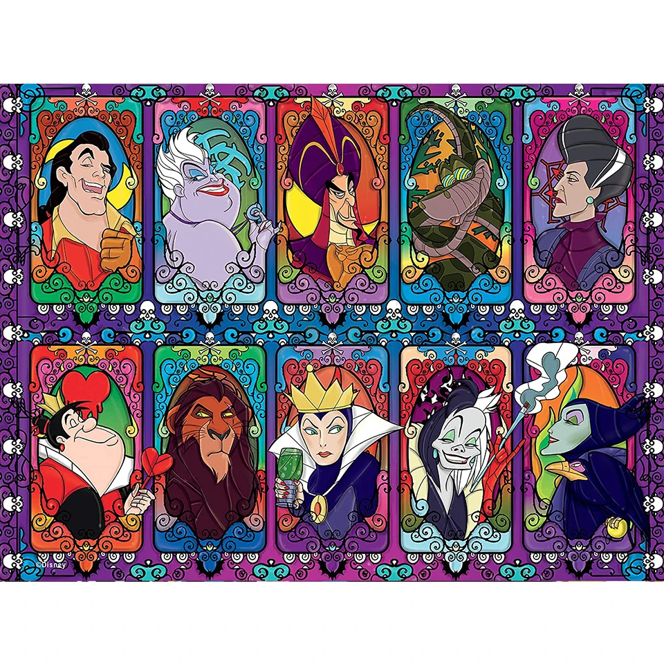 Disney Villains Diamond Painting Cartoon Art 5D Full Drill Picture Cross Stitch Mosaic Kit Crystal Rhinestones Crafts Decor Gift