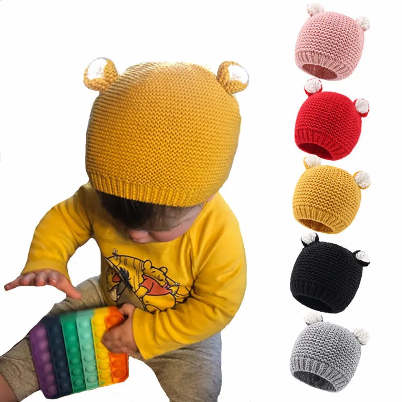 

Newborn Hat Infant Bonnet Baby Beanie Knitted Toddler Turban Hats for Girls Boys Accessories