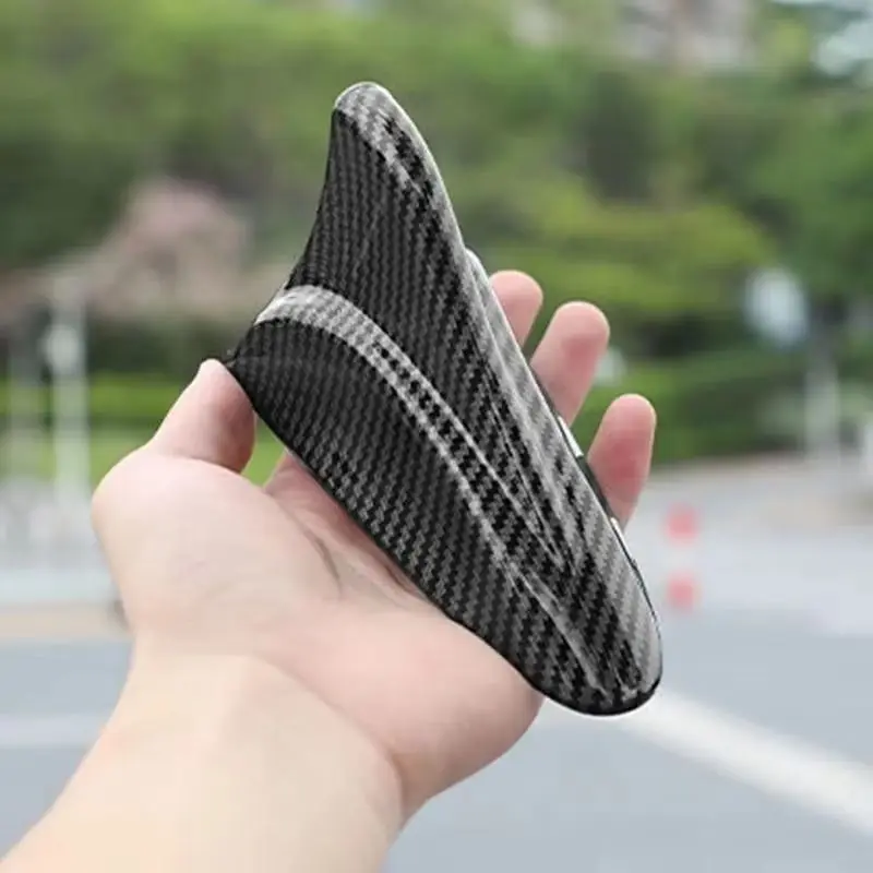 New Carbon Fiber Car Antenna Fin Simulation Universal Car Shark Fin Non Functional Car Decorative Part for General Cars