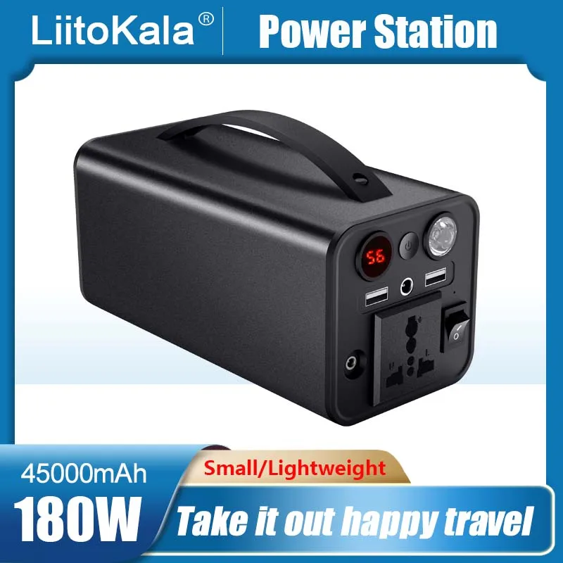 45000mAh Generator Battery Charger 180W Portable Power Station Outdoor Emergency Power Supply Camping Power Bank Inverter