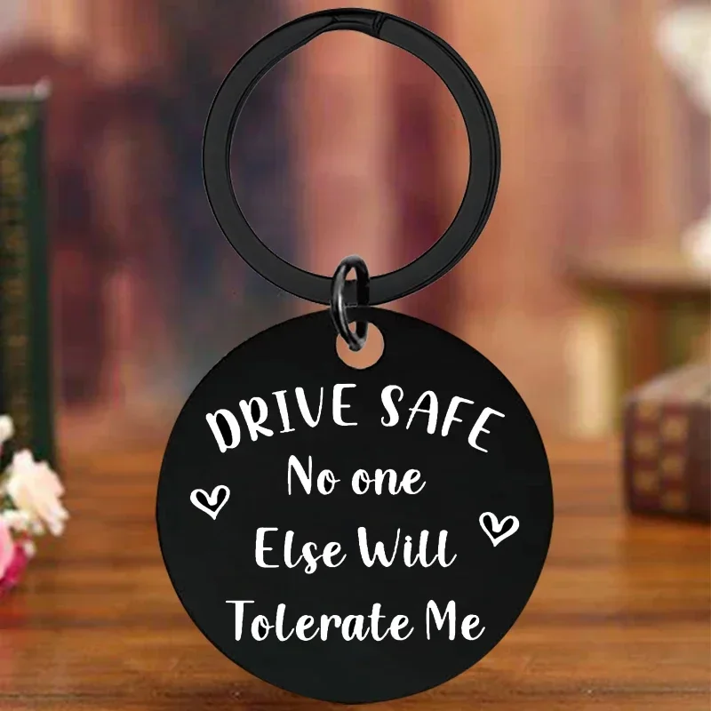 Metal Drive Safe Keychain Boyfriend Anniversary Gifts Key Chain Pendant Husband Christmas Gifts